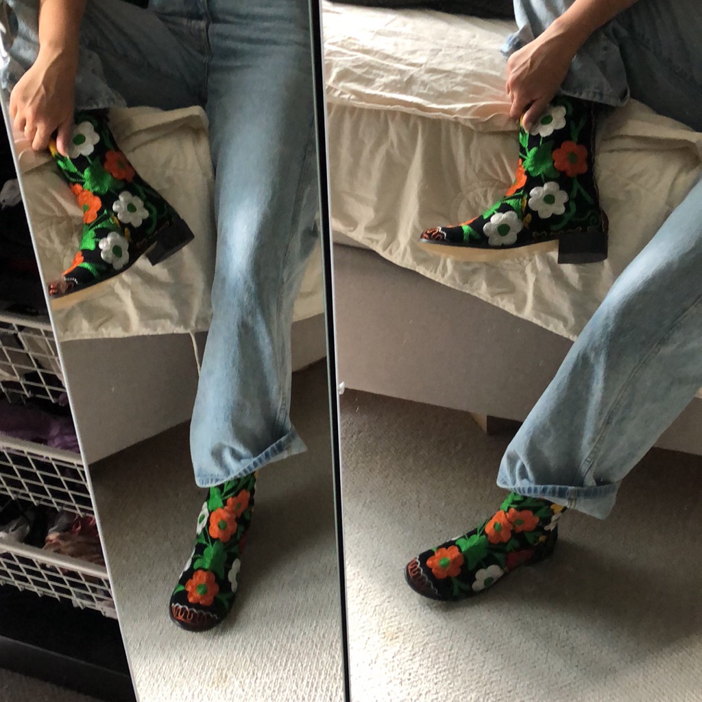Handmade Leather Patterned Boots
